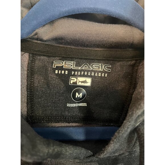 Pelagic Grey & Black Camo Long Sleeve Youth Hoodie Size Medium - Picture 4 of 9